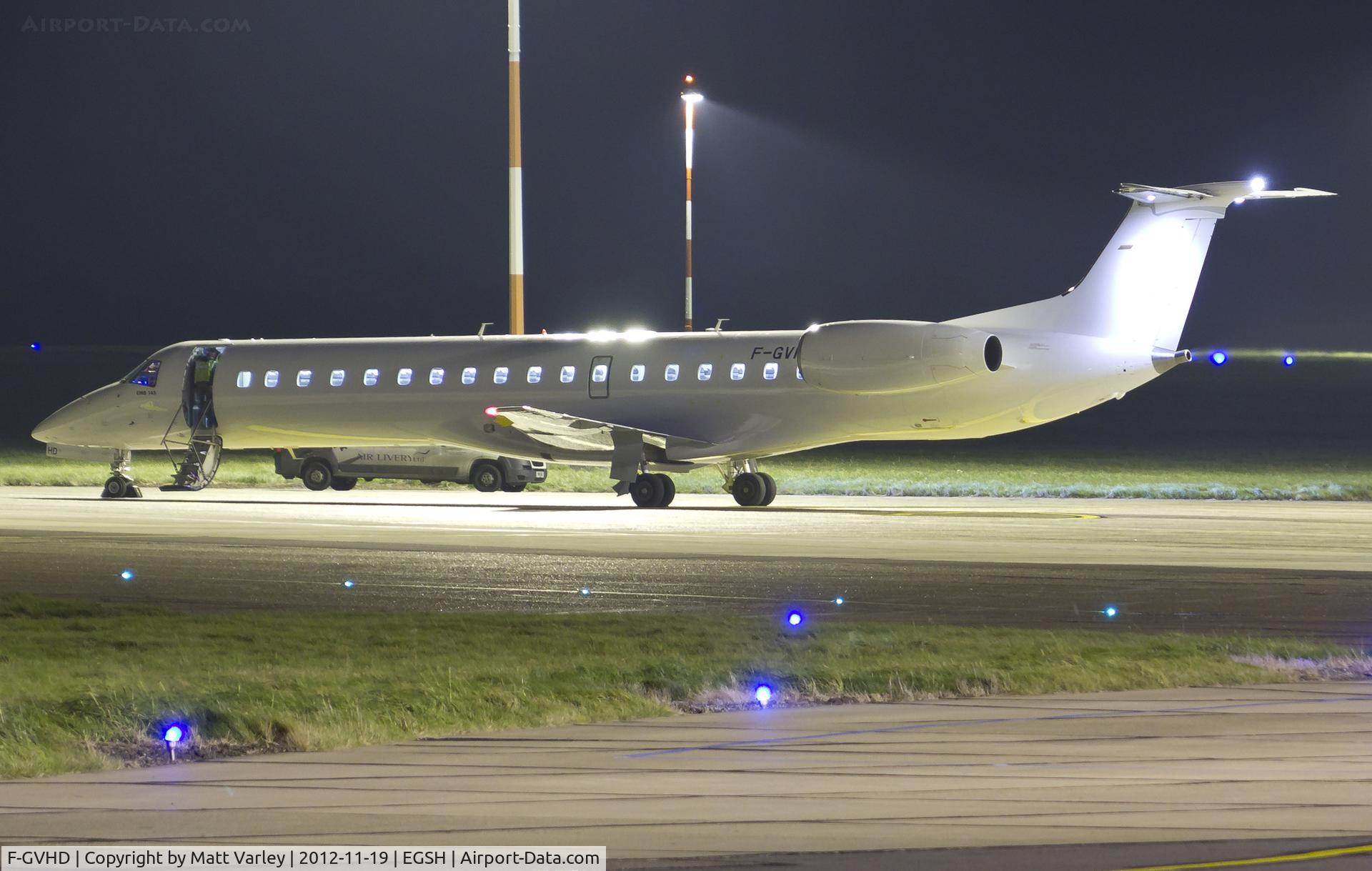 F-GVHD, 1999 Embraer ERJ-145LR (EMB-145LR) C/N 145178, Awaiting Clearance for taxi.