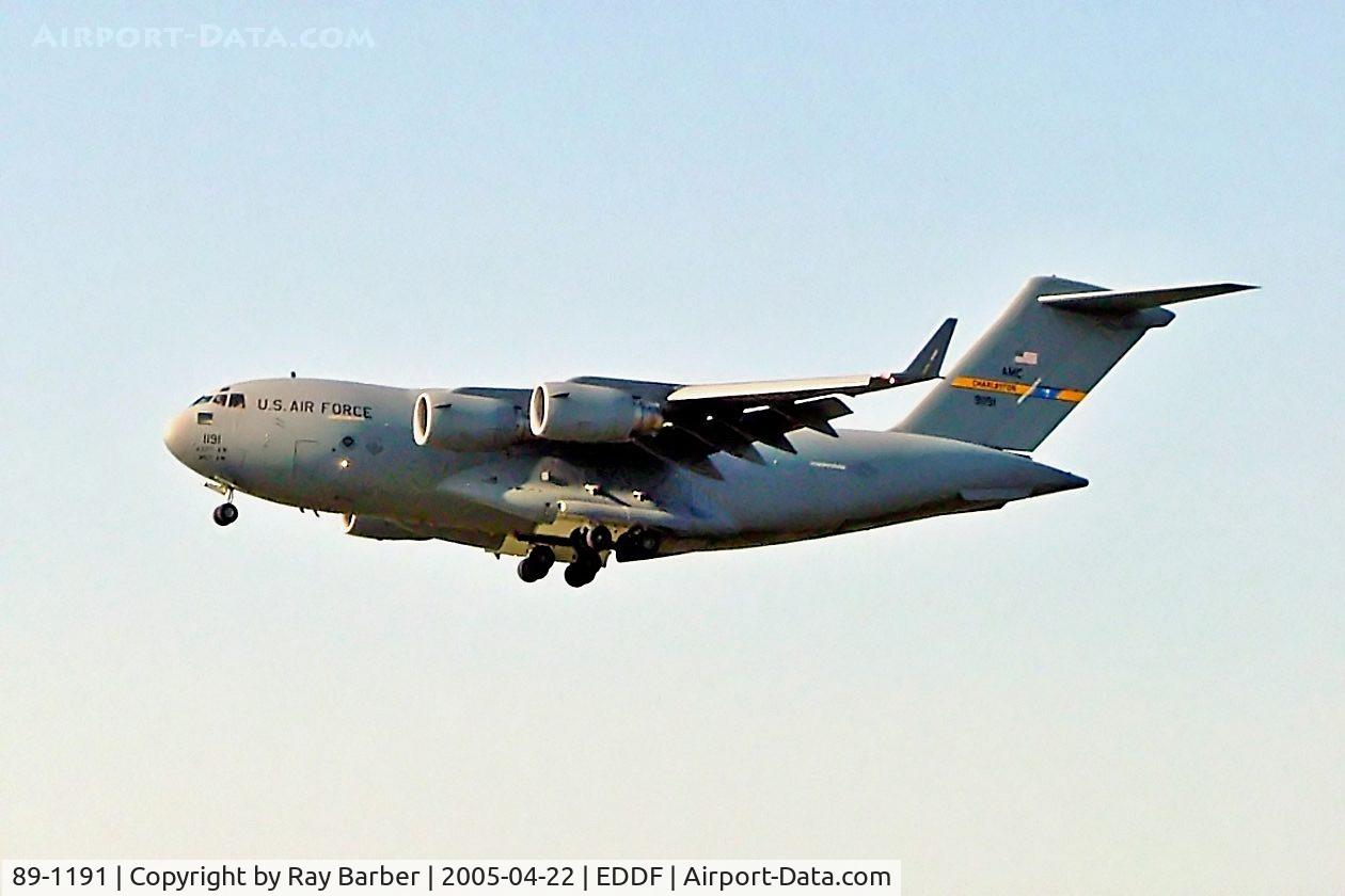 89-1191, 1993 McDonnell Douglas C-17A Globemaster III C/N P-5, McDonnell-Douglas C-17A Globemaster III [P-5] Frankfurt~D 22/04/2005