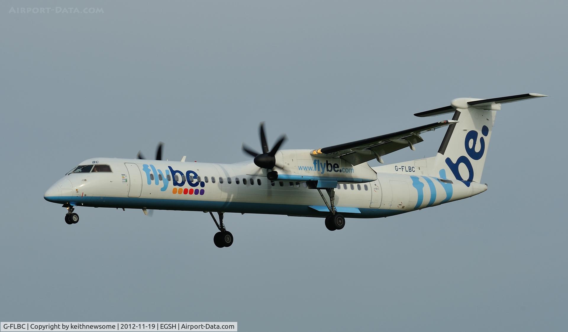 G-FLBC, 2009 De Havilland Canada DHC-8-402Q Dash 8 C/N 4257, A regular visitor about to land onto 27 !