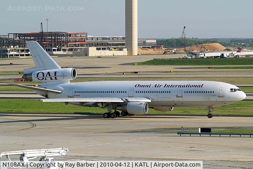 N108AX, 1975 McDonnell Douglas DC-10-30 C/N 47927, McDonnell-Douglas DC-10-30 [47927] (Omni Air International) Atlanta~N 12/04/2010. Cancelled on the 03/08/2011 and scrapped.