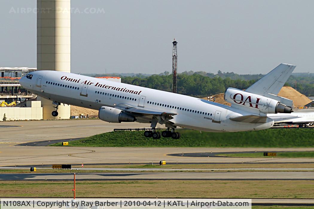 N108AX, 1975 McDonnell Douglas DC-10-30 C/N 47927, McDonnell-Douglas DC-10-30 [47927] (Omni Air International) Atlanta~N 12/04/2010. Cancelled on the 03/08/2011 and scrapped.
