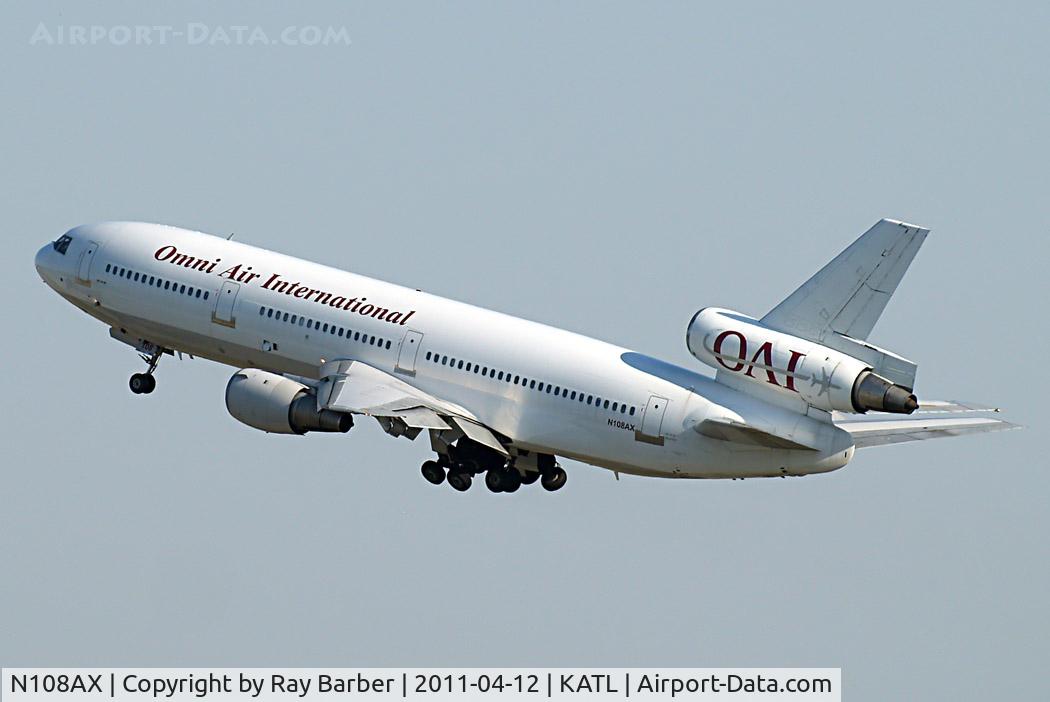 N108AX, 1975 McDonnell Douglas DC-10-30 C/N 47927, McDonnell-Douglas DC-10-30 [47927] (Omni Air International) Atlanta~N 12/04/2010. Cancelled on the 03/08/2011 and scrapped.