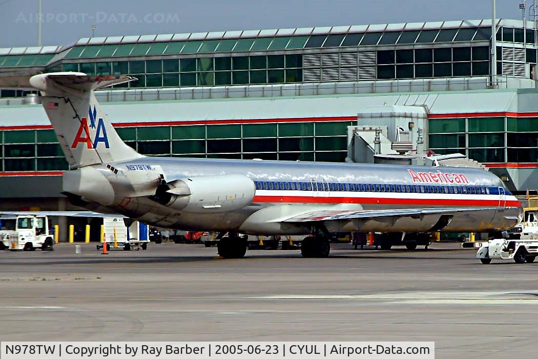 N978TW, 1999 McDonnell Douglas MD-83 (DC-9-83) C/N 53628, McDonnell-Douglas DC-9-83 [53628] (American Airlines) Montreal-Dorval~C 23/06/2005