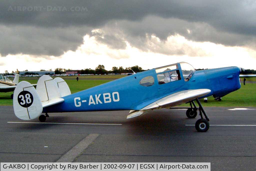 G-AKBO, 1947 Miles M38 Messenger 2A C/N 6378, Miles M.38 Messenger 2A [6378] North Weald~G 07/09/2002