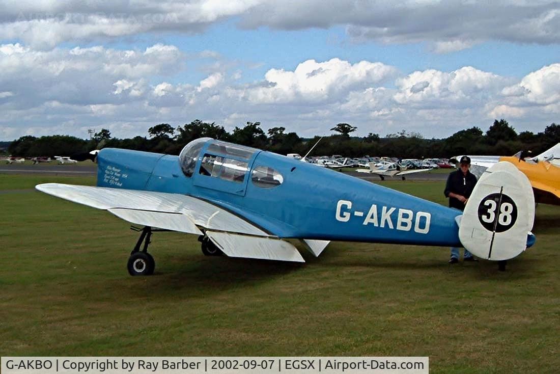 G-AKBO, 1947 Miles M38 Messenger 2A C/N 6378, Miles M.38 Messenger 2A [6378] North Weald~G 07/09/2002.