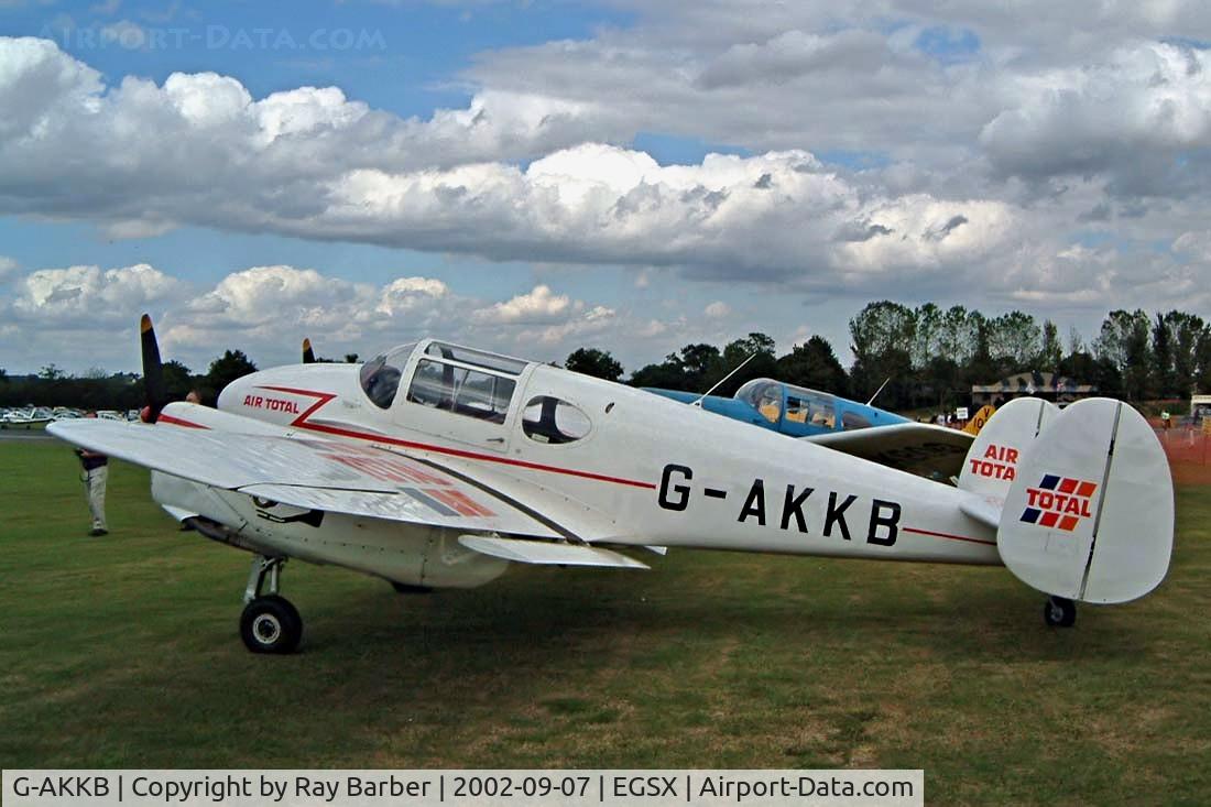 G-AKKB, 1947 Miles M-65 Gemini 1A C/N 6537, Miles M65-1A Gemini [6537] North Weald~G 07/09/2002