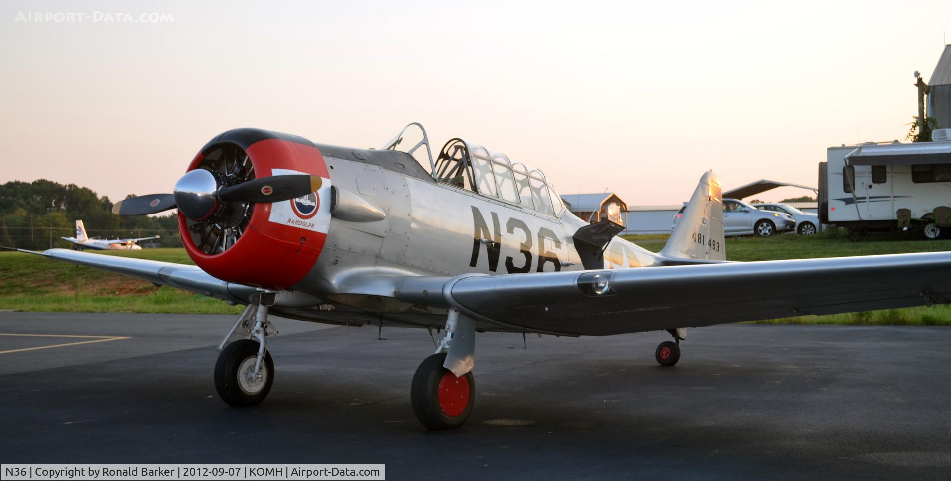 N36, 1944 North American AT-6F Texan C/N 121-42765, Orange