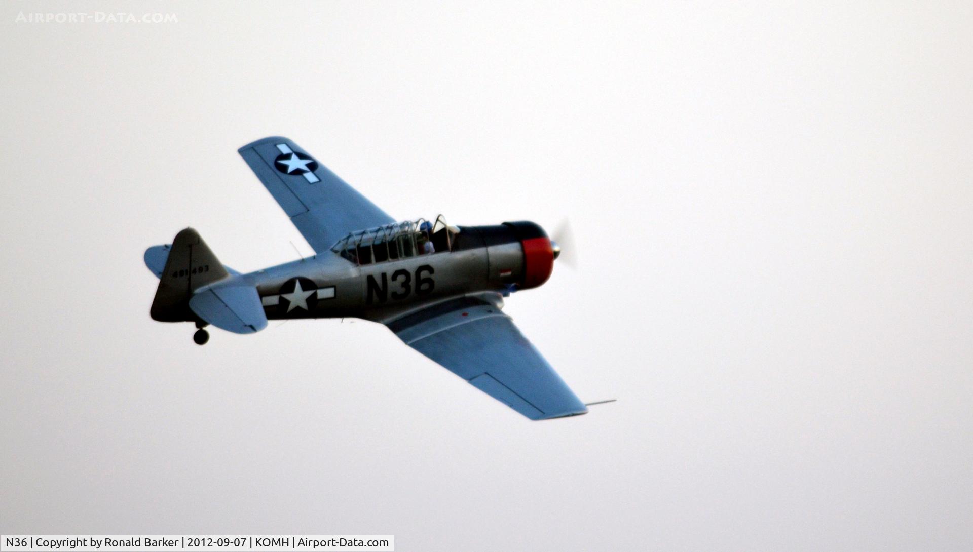 N36, 1944 North American AT-6F Texan C/N 121-42765, Departure Orange