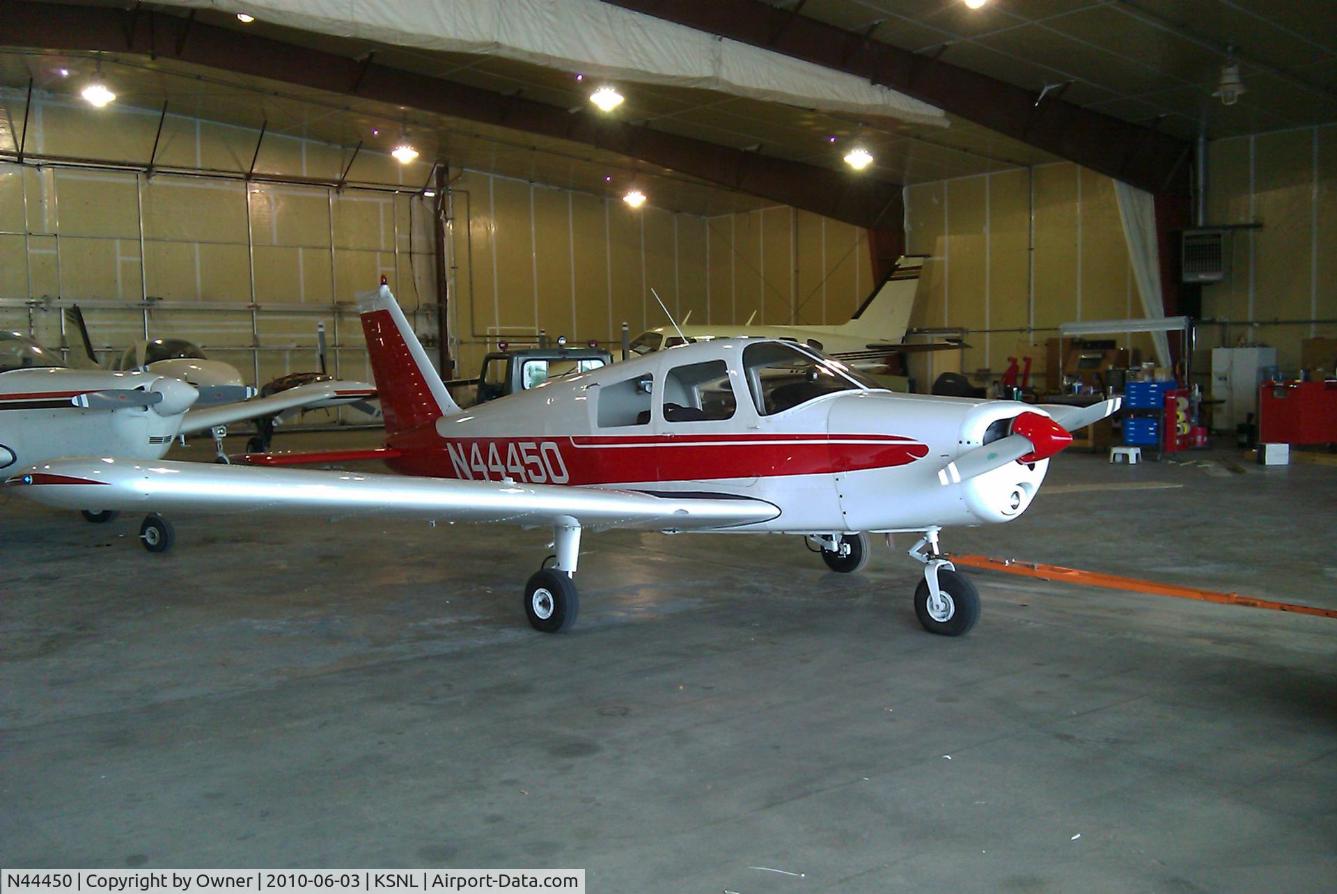N44450, 1974 Piper PA-28-140 Cherokee Cruiser C/N 28-7425412, Waiting out the storm.