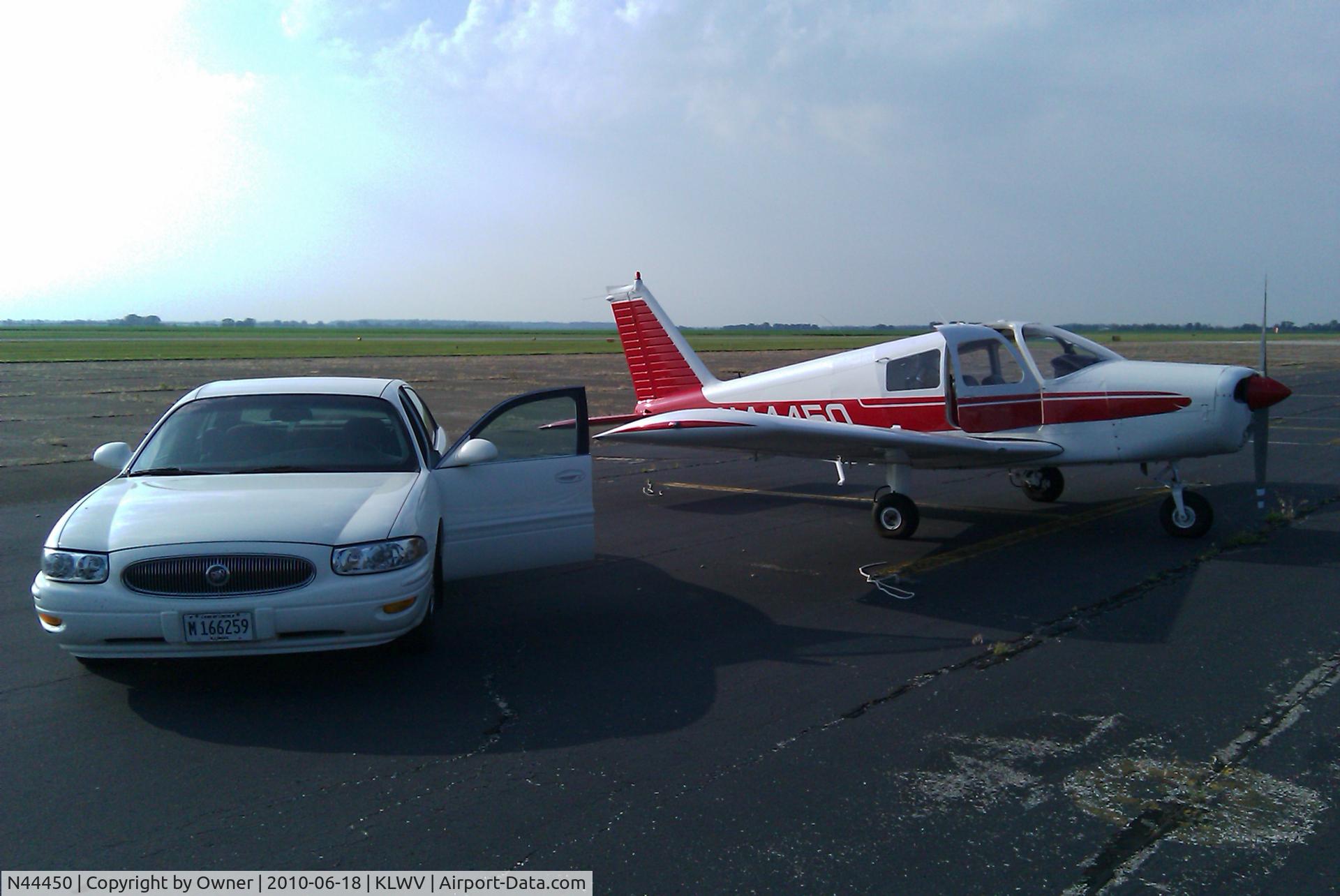 N44450, 1974 Piper PA-28-140 Cherokee Cruiser C/N 28-7425412, A crew car a off to a good night rest.