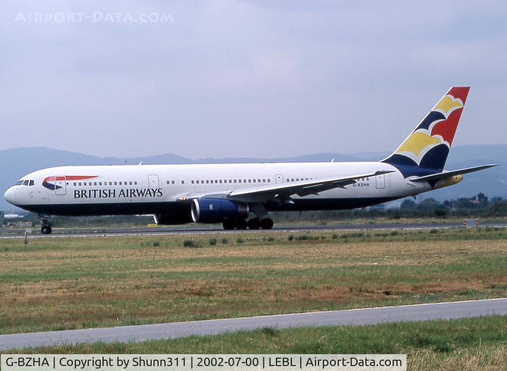 G-BZHA, 1998 Boeing 767-336 C/N 29230, Ready for take off rwy 20 in Wings tail c/s