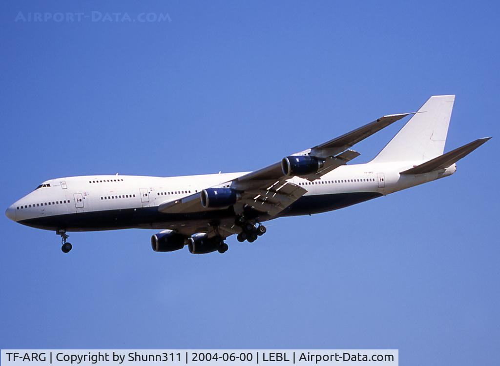 TF-ARG, 1980 Boeing 747-236B C/N 22303, Landing rwy 25... used as a logistic aircraft for Olympic Game 2004 Tour aircraft...