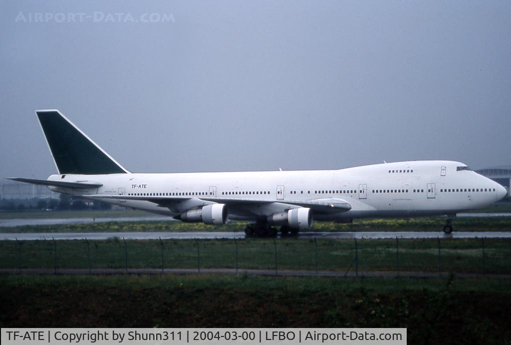 TF-ATE, 1972 Boeing 747-146 C/N 20531, Taxiing to the Terminal via Airbus taxiways... Used for Hajj flight from Saudi Arabian...