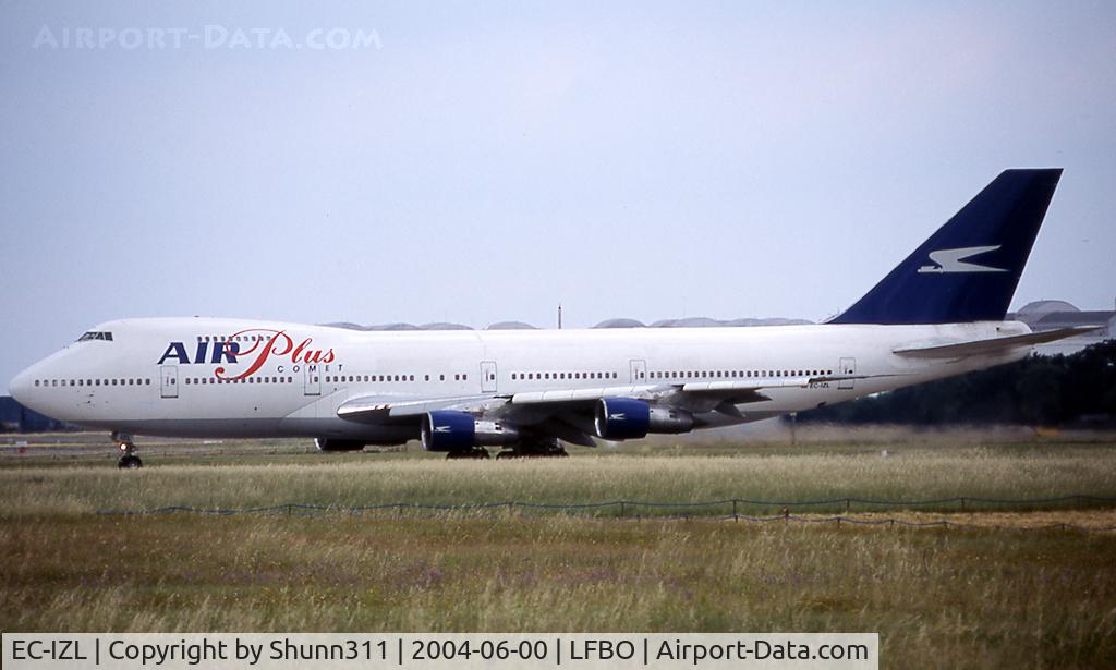 EC-IZL, 1981 Boeing 747-287B C/N 22592, Taxiing holding point rwy 32L for departure...
