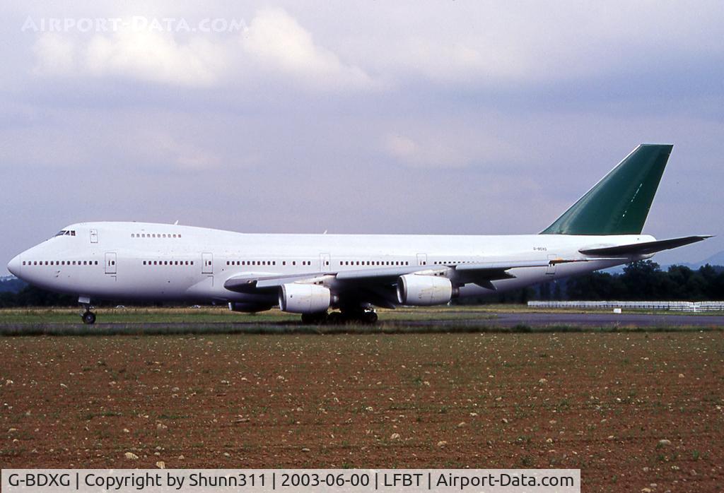 G-BDXG, 1977 Boeing 747-236B C/N 21536, Ready for take off rwy 02 in basic Saudi Arabian c/s without titles...