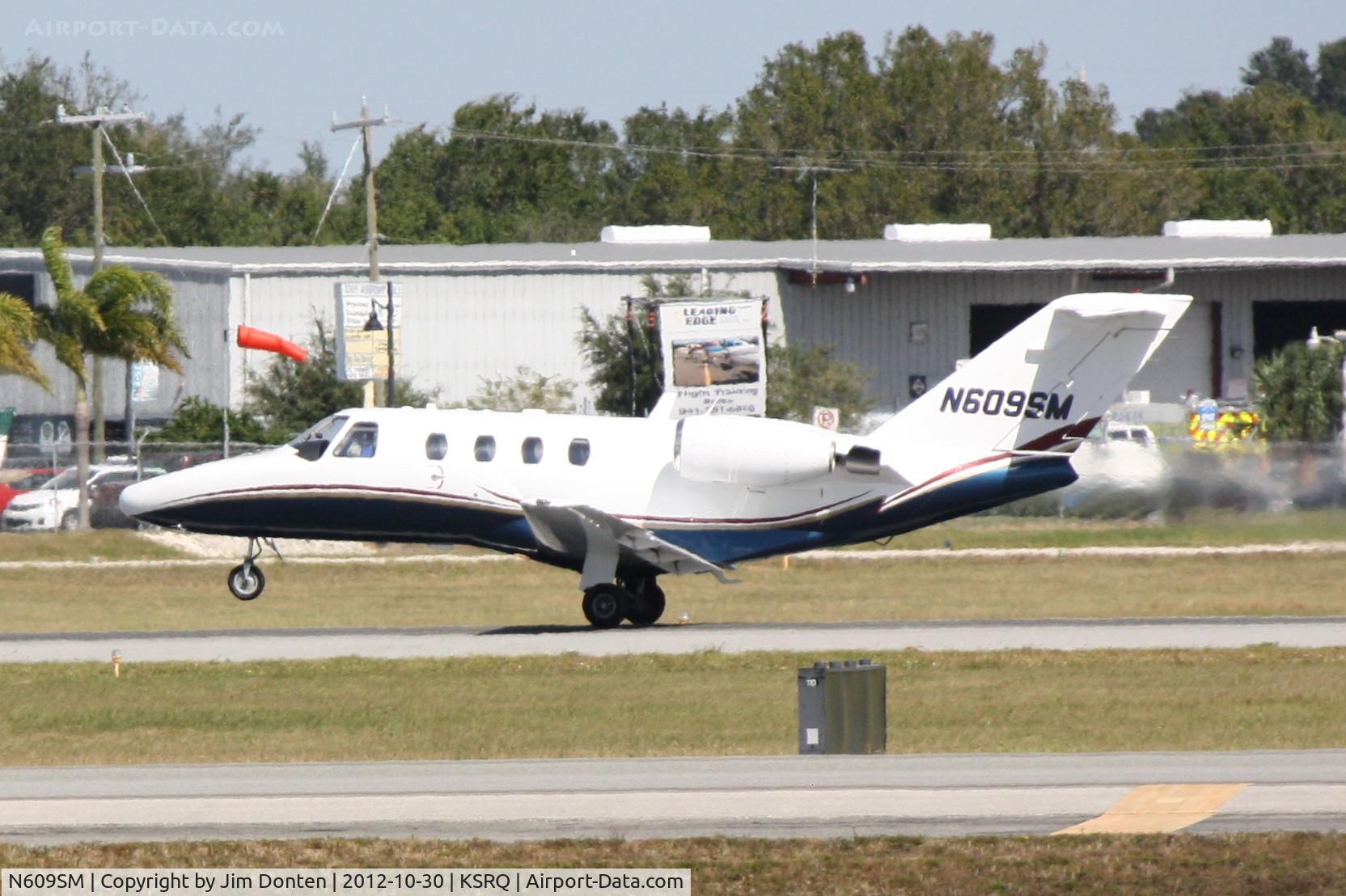 N609SM, 1998 Cessna 525 CitationJet C/N 5250247, CitationJet (N609SM) departs Sarasota-Bradenton International Airport enroute Rowan County Airport