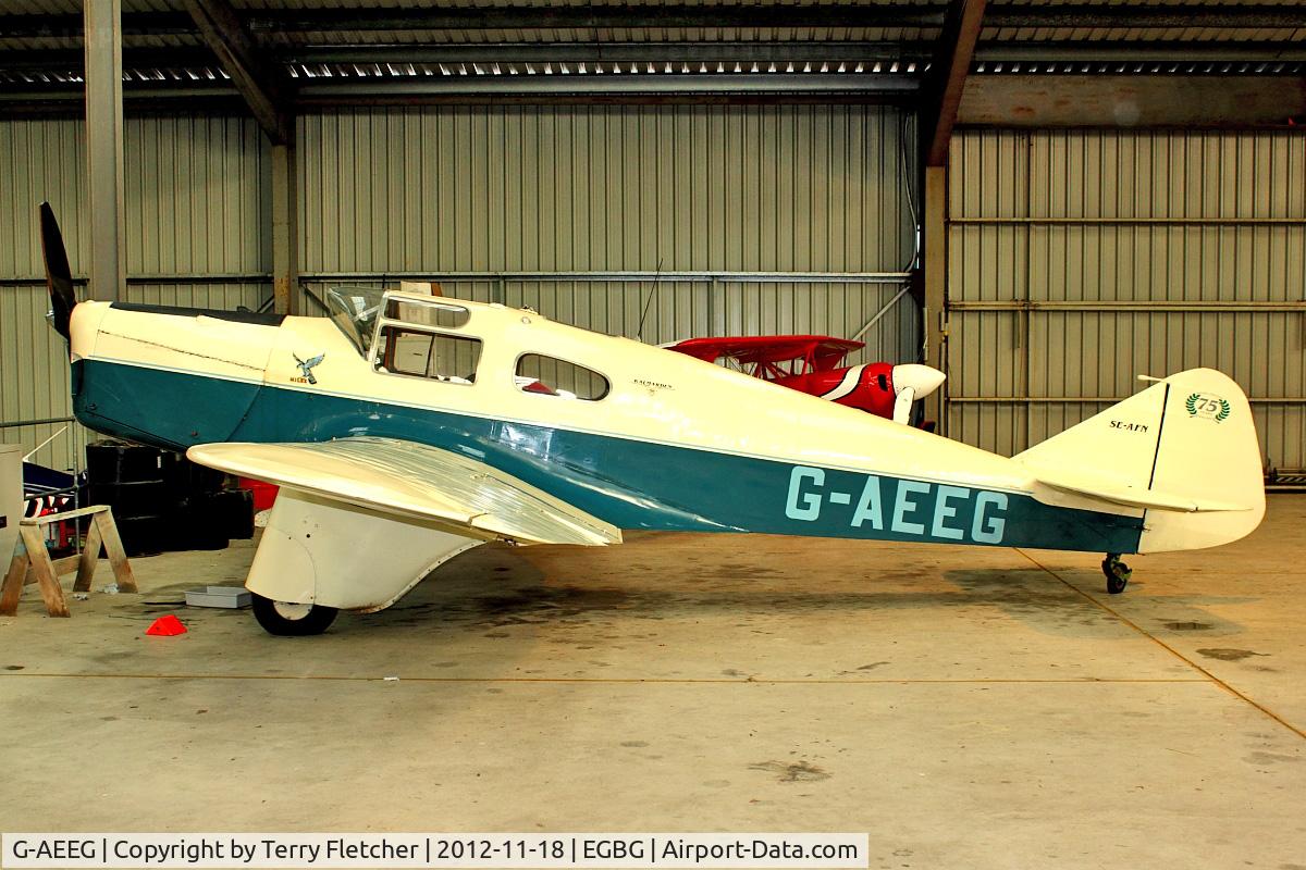 G-AEEG, 1936 Miles M-3A Falcon Major C/N 216, 1936 Miles M-3A Falcon Major, c/n: 216 at Leicester