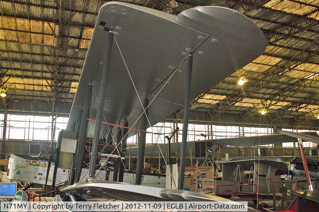 N71MY, 1994 Vickers FB-27A Vimy (replica) C/N 01, Replica 1994 Vimy 19/94 Inc VIMY FB-27, c/n: 01
at Brooklands