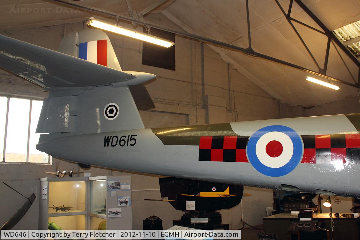 WD646, 1951 Gloster Meteor TT.20 C/N Not found WD646, Gloster Meteor TT.20 at Manston Museum