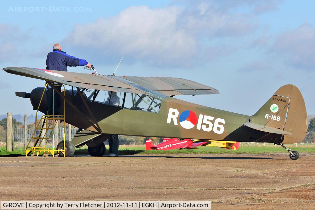 G-ROVE, 1957 Piper L-21B Super Cub (PA-18-135) C/N 18-3846, 1957 Piper L-21B, c/n: 18-3846 ex USAF 54-2446 at Headcorn
