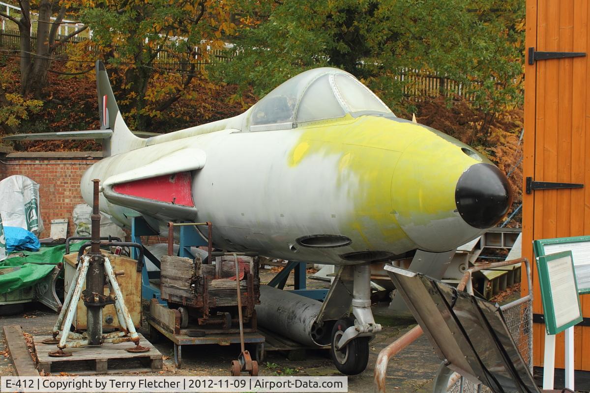 E-412, Hawker Hunter F.51 C/N 41H/680271, Hawker Hunter F.51, c/n: 41H-680271 at Brooklands Museum
