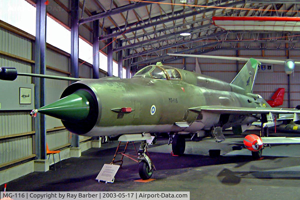MG-116, 1980 Mikoyan-Gurevich MiG-21bis-L C/N N75083895, Mikoyan Mig-21bis Fishbed L [N75083895] Kymi~OH 17/05/2003