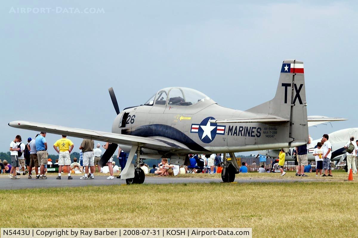 N5443U, North American T-28B Trojan C/N 219-46, North American T-28B Trojan [219-46] Oshkosh~N 31/07/2008