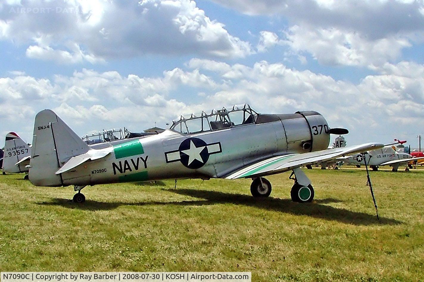 N7090C, North American SNJ-4 Texan C/N 88-13370, North American SNJ-4 Texan [88-13370] Oshkosh~N 30/07/2008