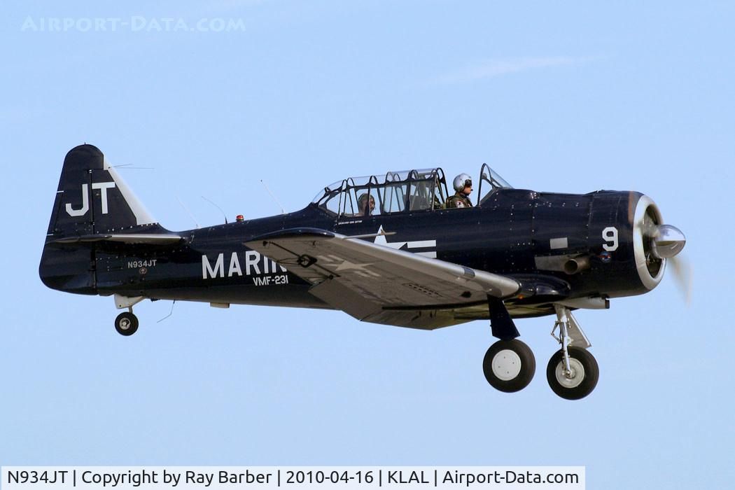 N934JT, 1942 North American SNJ-4 Texan C/N 88-12858, North American SNJ-4 Texan [88-12858] Lakeland-Linder~N 16/04/2010
