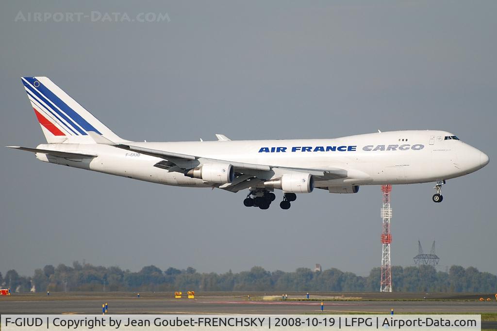 F-GIUD, 2004 Boeing 747-428F/ER/SCD C/N 32870, cargo landing from Sao Paulo via Casablanca