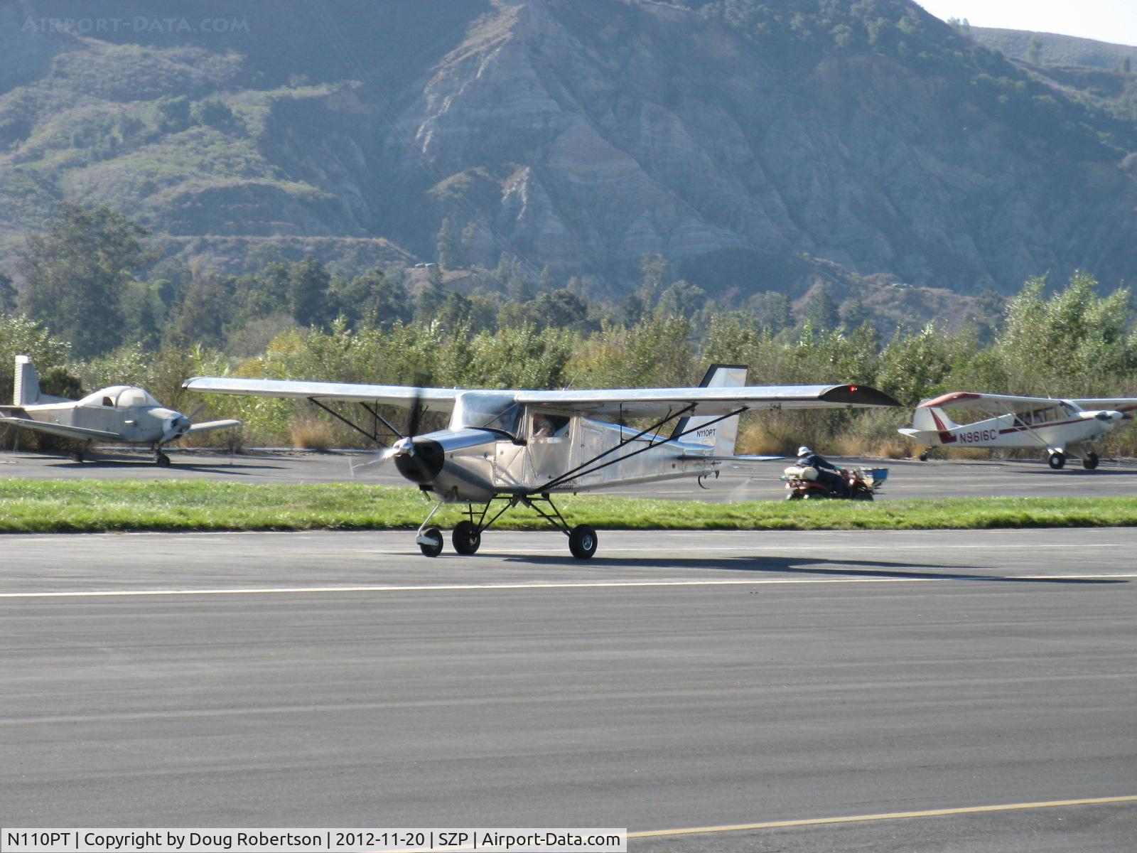 N110PT, BushCaddy LSA R-80 C/N BCLSA (AT) 147, 2010 Canadian Light Aircraft BUSH CADDY LSA R80, Rotax 80 Hp, Experimental class LSA, landing roll Rwy 04 doing airport pattern work