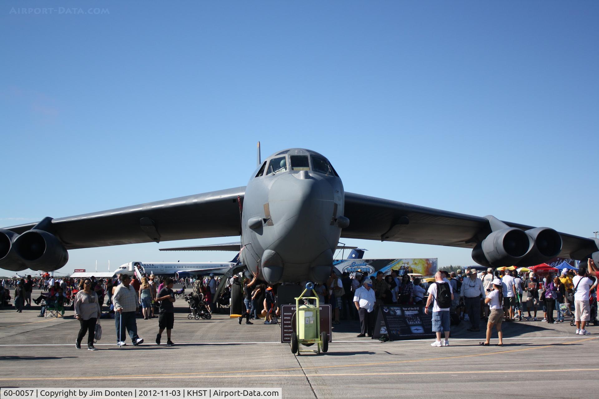 60-0057, 1960 Boeing B-52H Stratofortress C/N 464422, B-52 Stratofortress (60-057) of the 340th Weapons Squadron at Barksdale Air Force Base on static dislpay at Wings over Homestead