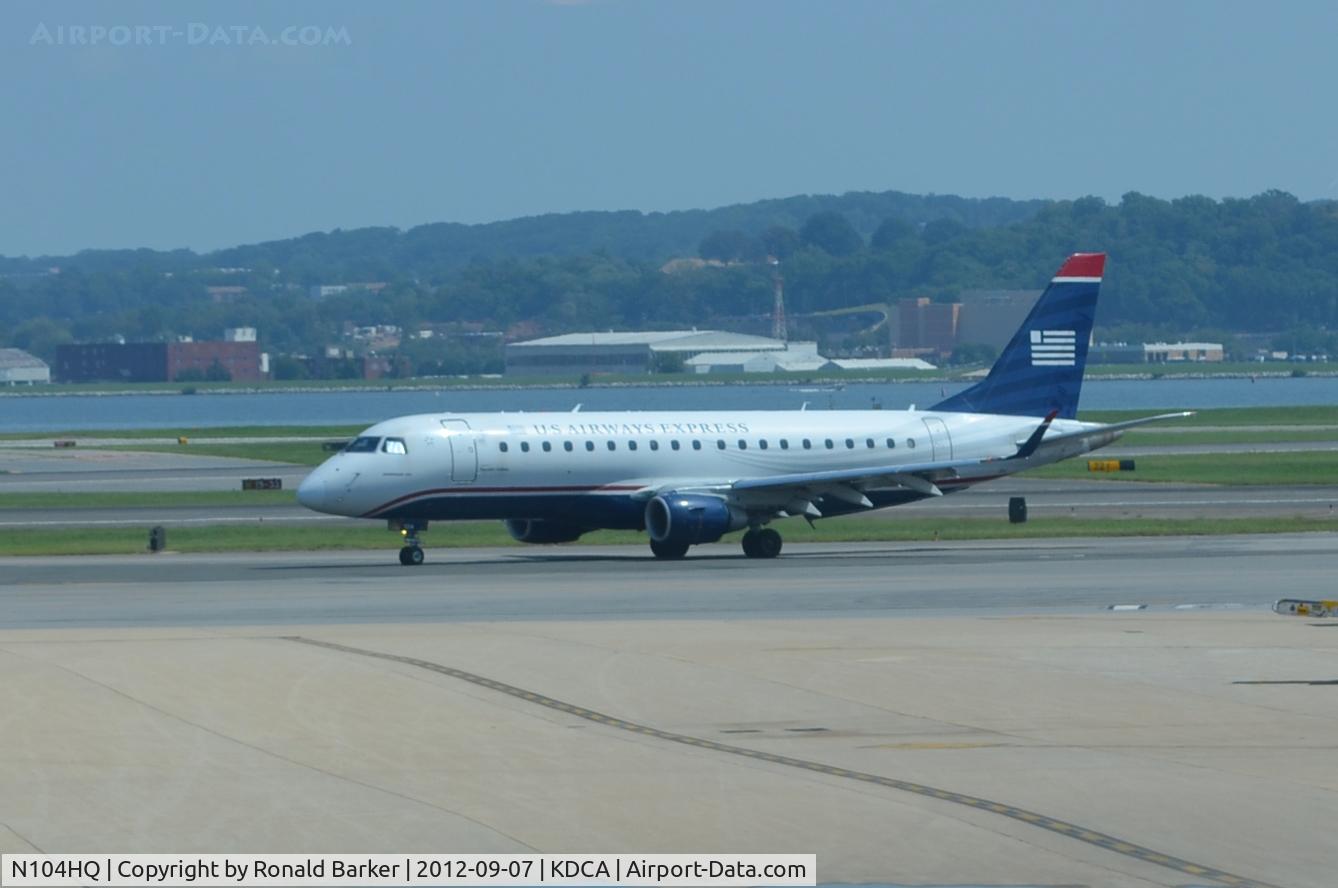 N104HQ, 2007 Embraer 175LR (ERJ-170-200LR) C/N 17000160, Taxi DCA