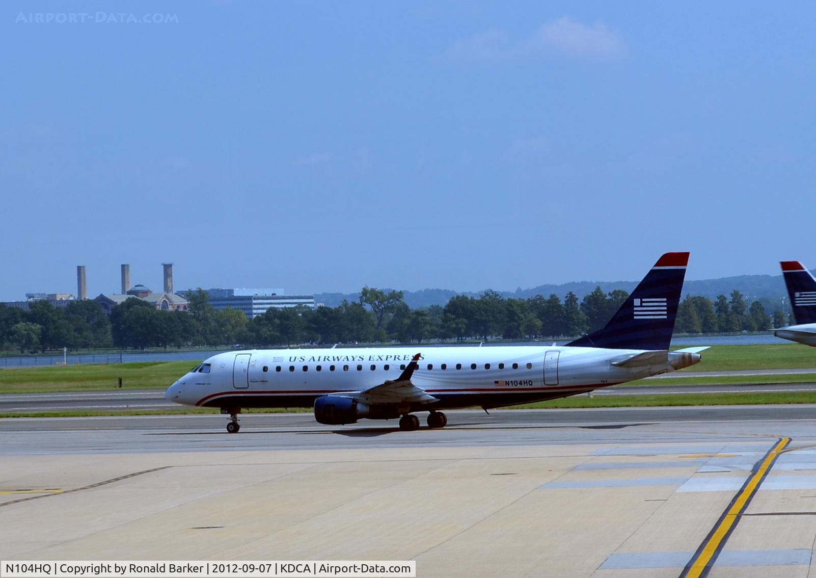N104HQ, 2007 Embraer 175LR (ERJ-170-200LR) C/N 17000160, Taxi DCA