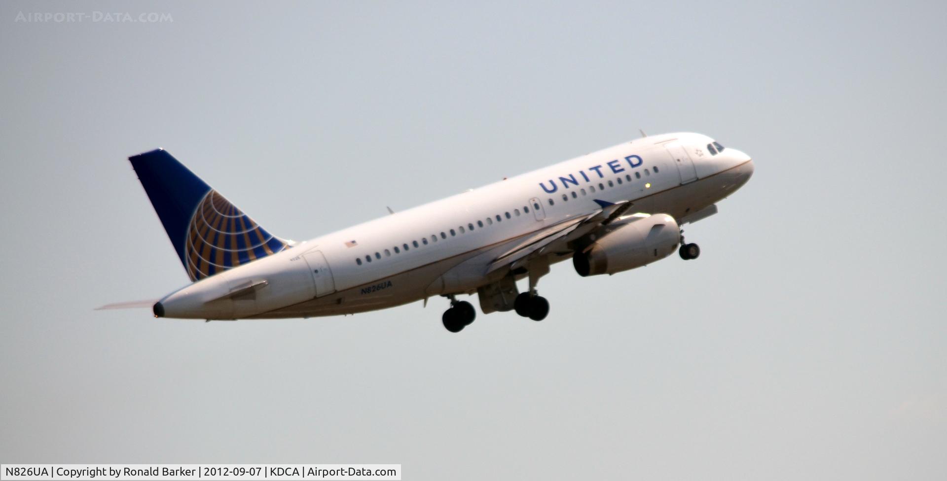 N826UA, 1999 Airbus A319-131 C/N 989, Takeoff DCA