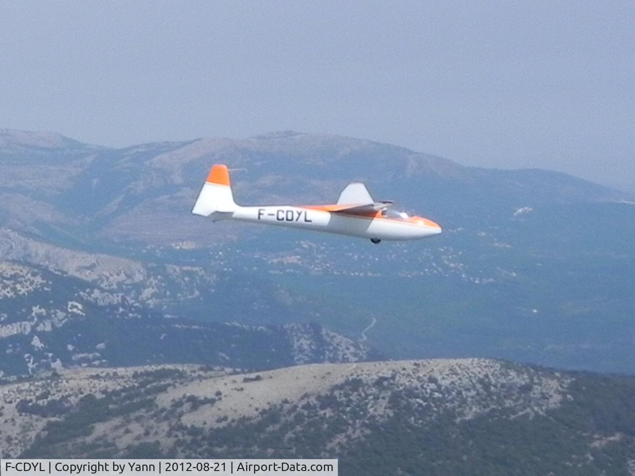 F-CDYL, Schleicher Ka-6E Rhonsegler C/N 4372, Ka6E over French Riviera
