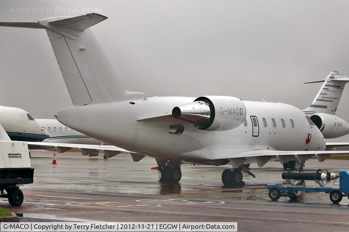 G-MACO, 2007 Bombardier Challenger 605 (CL-600-2B16) C/N 5733, Bombardier CL-600-2B16, c/n: 5733 at Luton ex  G-MACP