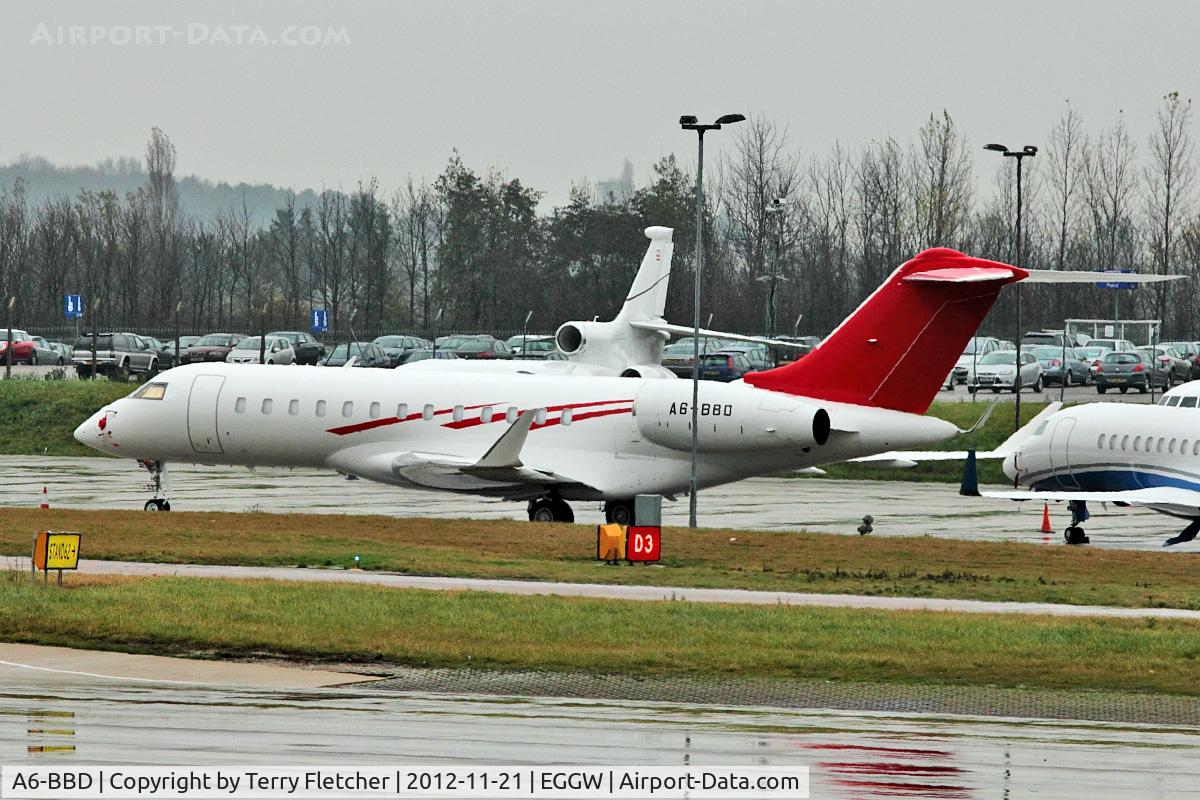 A6-BBD, 2009 Bombardier BD-700-1A10 Global Express C/N 9335, 2009 Bombardier BD-700-1A10 Global Express, c/n: 9335 at Luton