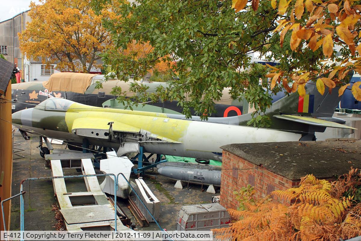 E-412, Hawker Hunter F.51 C/N 41H/680271, Hawker Hunter F.51, c/n: 41H-680271 at Brooklands Museum