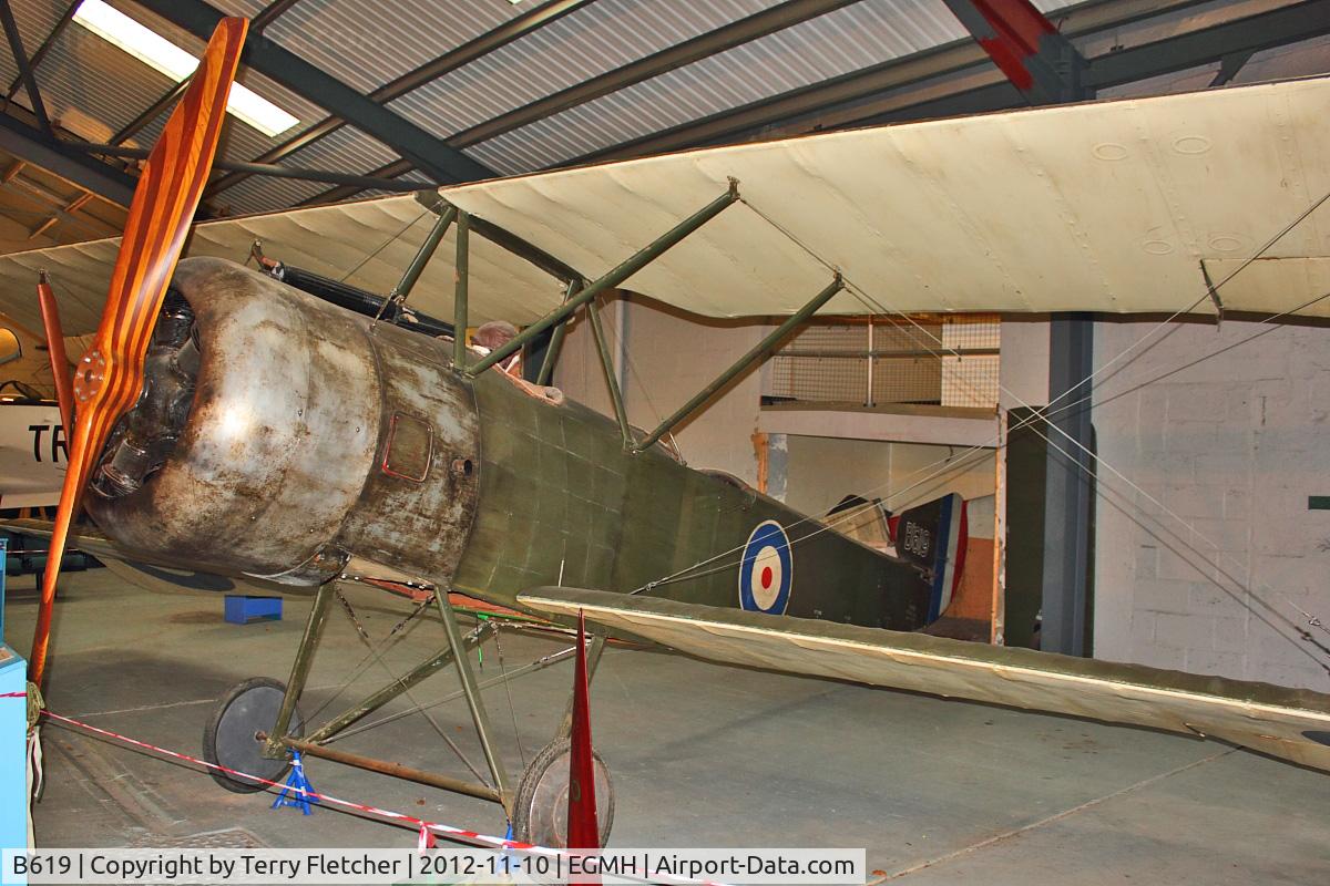 B619, Sopwith 1½ Strutter Replica C/N Not found B619, B619 (B619), Sopwith 1½ Strutter replica, c/n: replica at Manston Museum