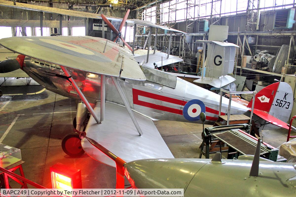 BAPC249, Hawker Fury Replica C/N BAPC.249, BAPC249 (K5673), Hawker Fury, c/n: replica at Brooklands Museum