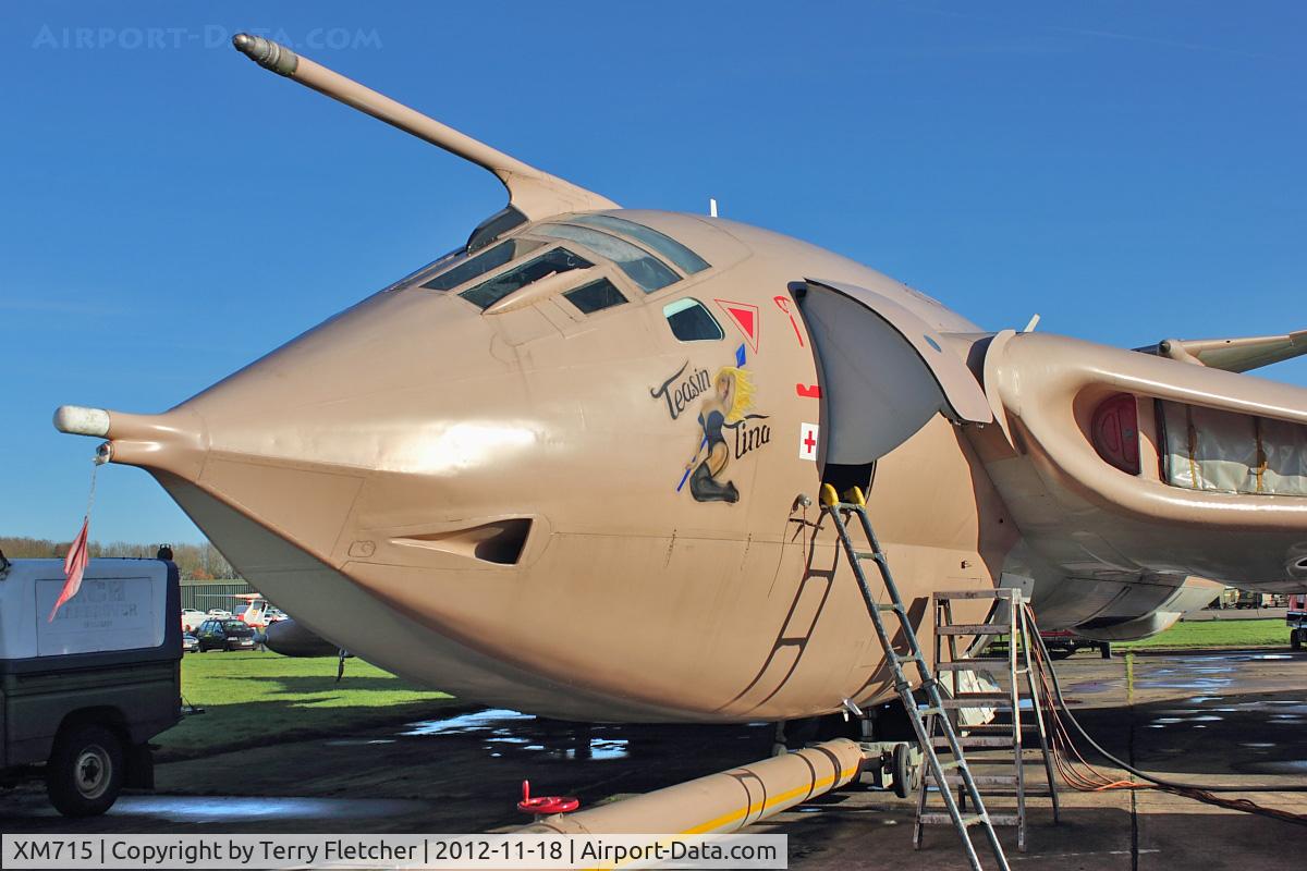 XM715, 1963 Handley Page Victor K.2 C/N HP80/83, XM715 (Teasin' Tina/Meldrew), 1963 Handley Page Victor K.2, c/n: HP80/83 at Bruntingthorpe