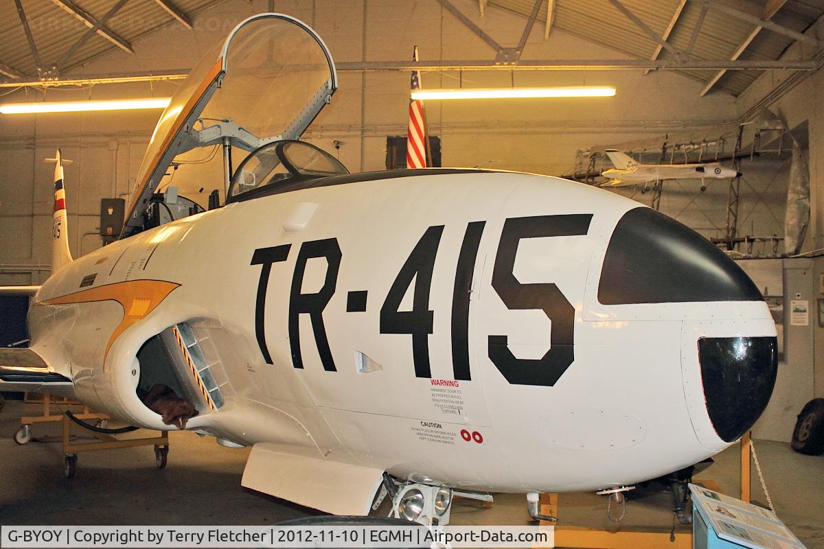 G-BYOY, Canadair T-33AN Silver Star 3 C/N T33-231, Canadair T-33AN Silver Star 3, c/n: T33-231 at Manston Museum
