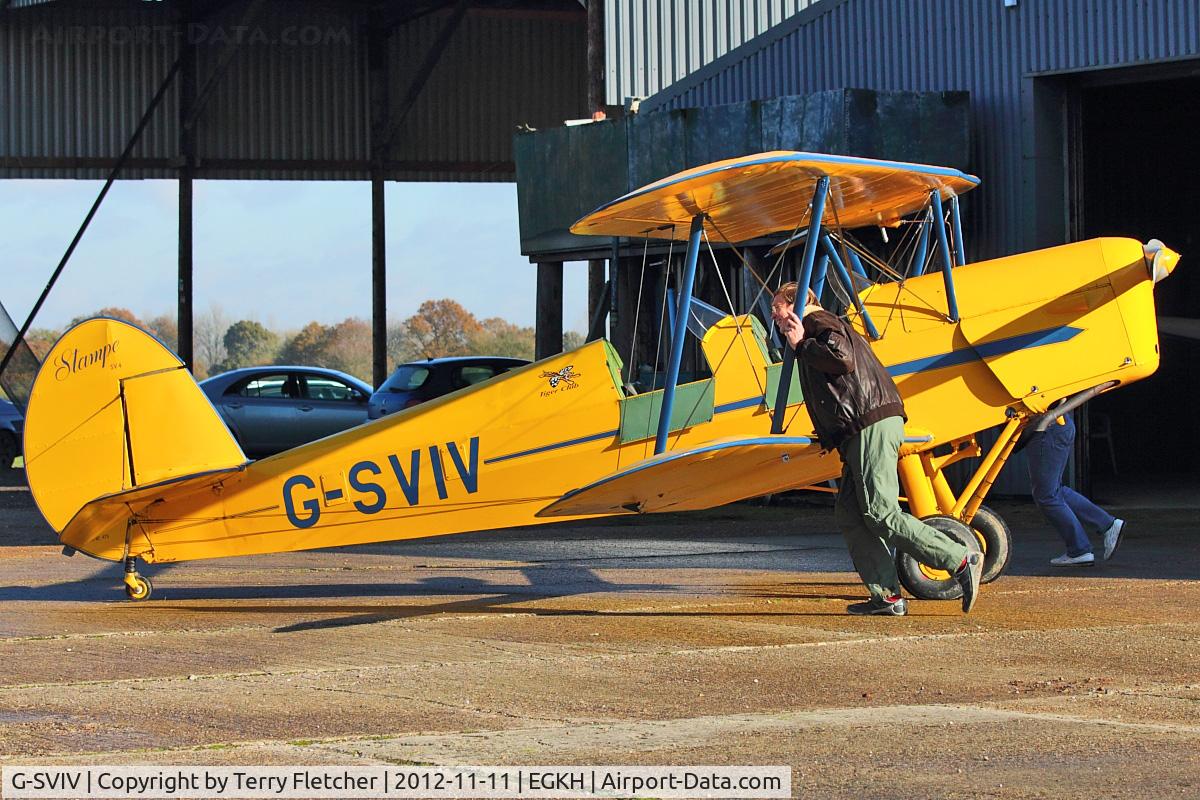 G-SVIV, 1948 Stampe-Vertongen SV-4C C/N 475, 1948 Sn De Constructions Aeronautiques Du Nord STAMPE SV4C(G), c/n: 475 at Headcorn