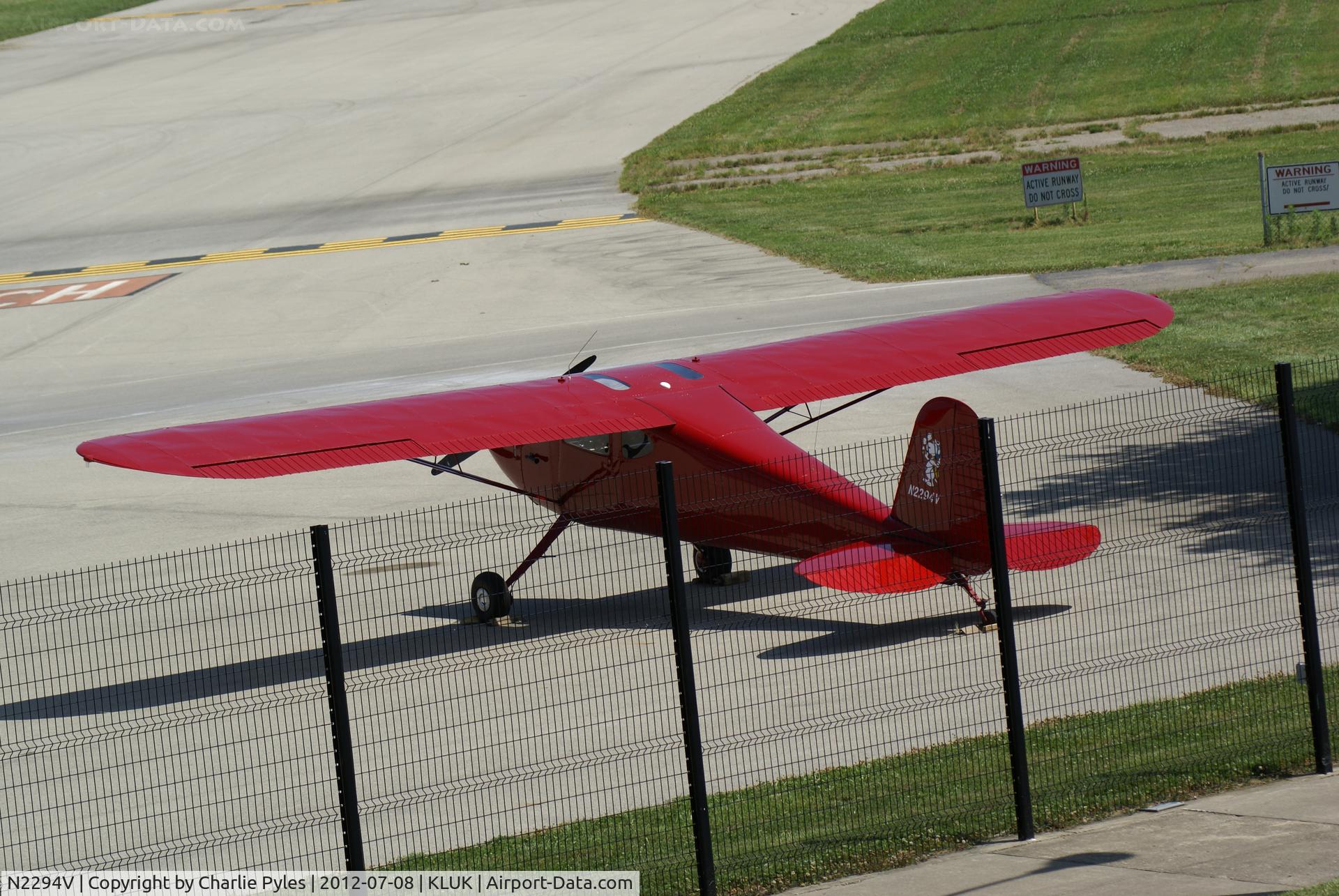 N2294V, 1948 Cessna 140 C/N 14530, Shot from above at Lunken Airport KLUK