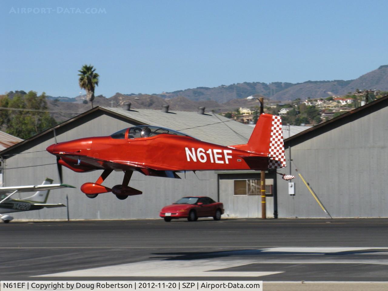 N61EF, 1989 Bushby Mustang II C/N M-II-1019, 1989 Forisch BUSHBY M-II MUSTANG II, Lycoming O-320 160 Hp, landing Rwy 22 with center flap down