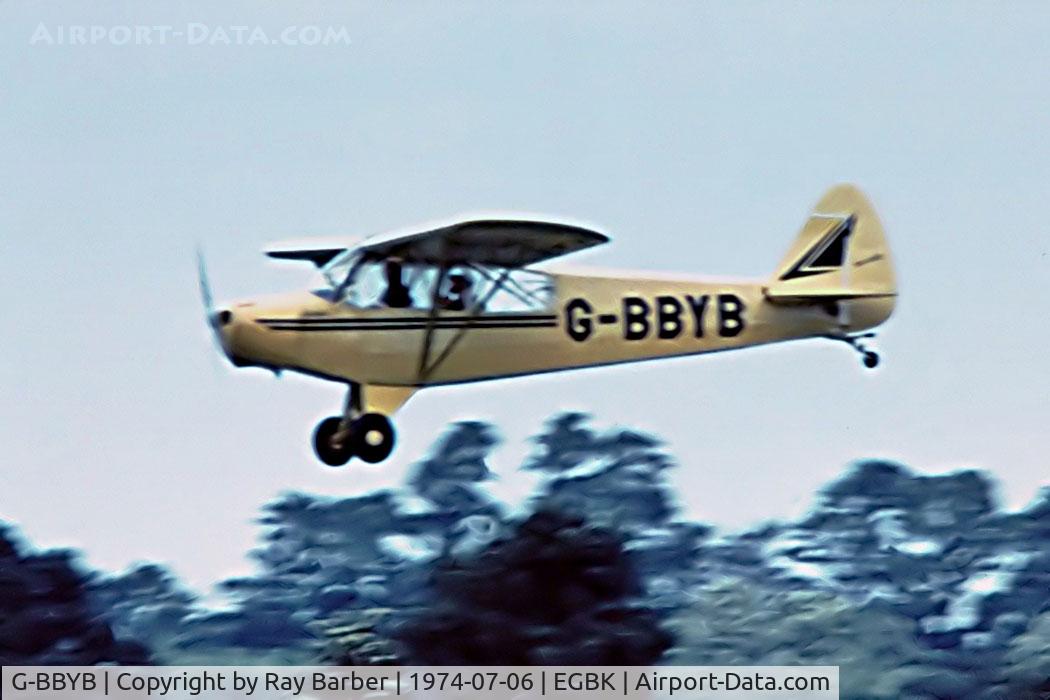 G-BBYB, 1952 Piper L-18C C/N 18-1627, Piper PA-18-95 Super Cub [18-1627] Sywell~G 06/07/1974. Image taken from a slide.