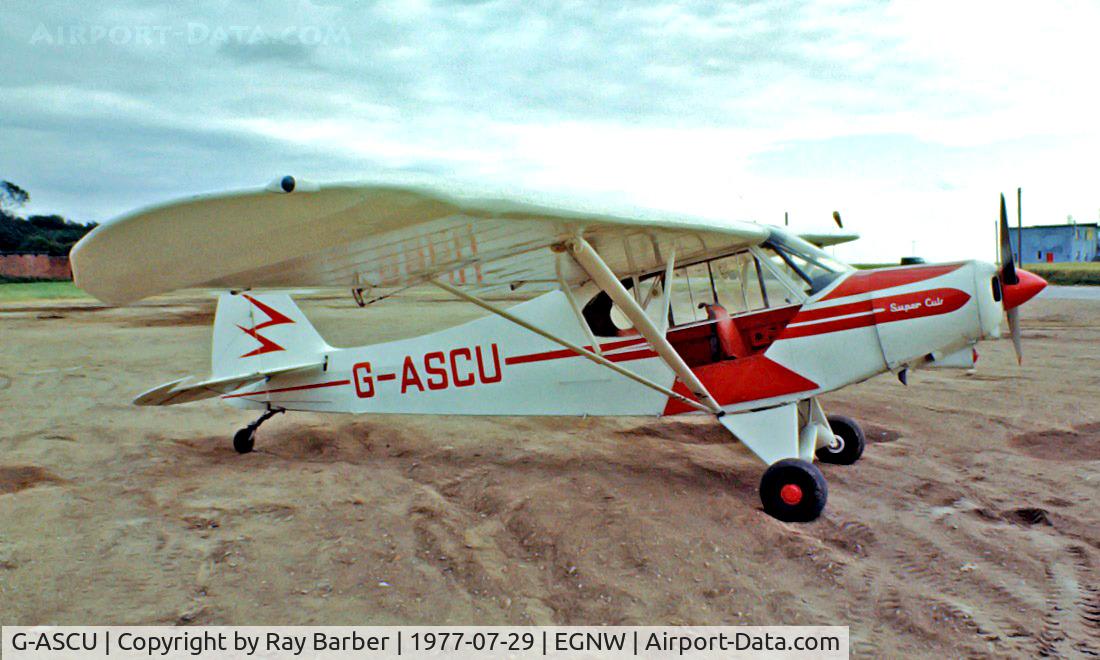 G-ASCU, 1959 Piper PA-18A-150 Super Cub C/N 18-6797, Piper PA-18-150 Super Cub [18-1009] Wickenby~G 29/07/1977. Image taken from a slide.