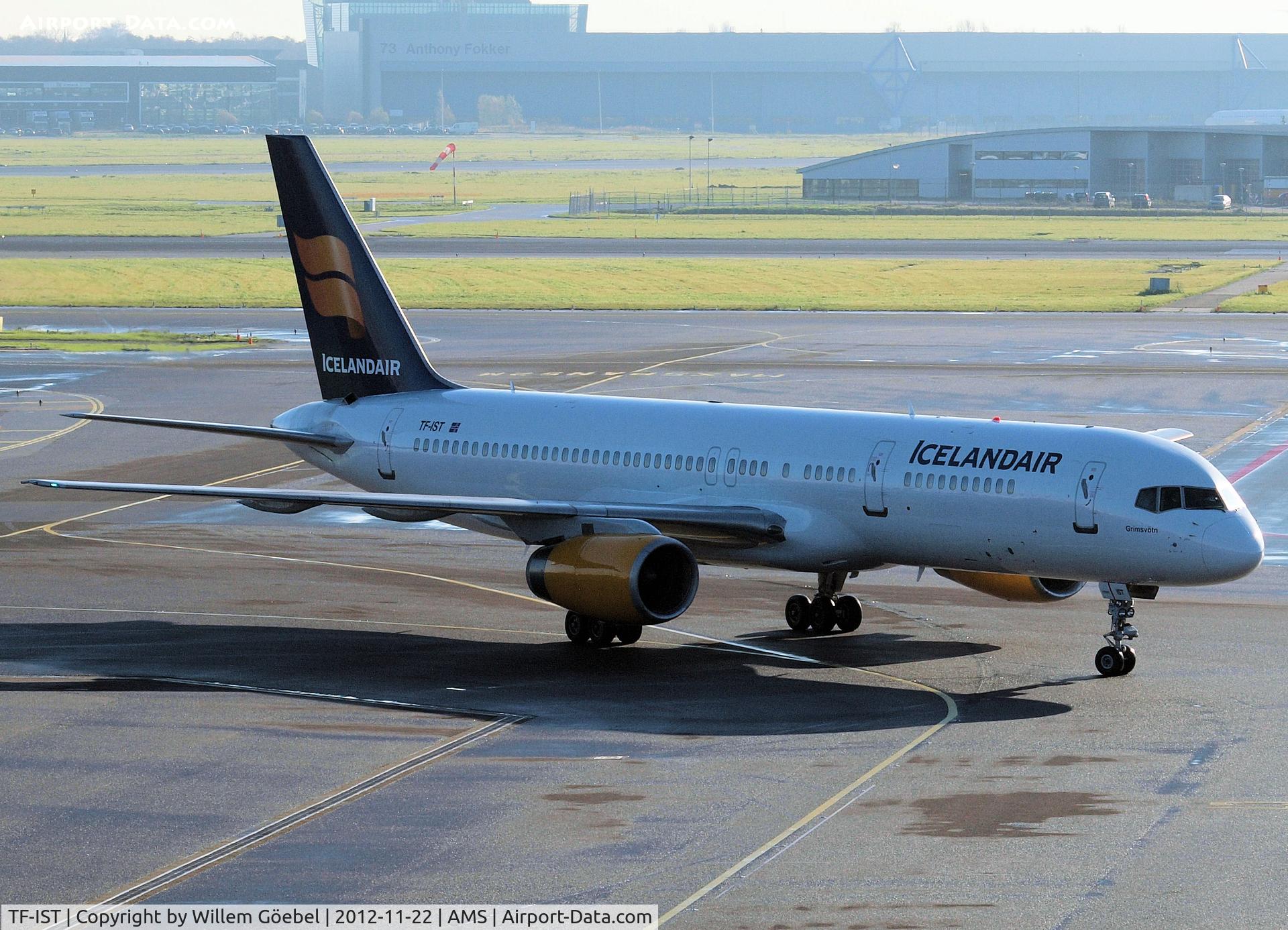 TF-IST, 2000 Boeing 757-256 C/N 29307, Taxi to the gate of Schiphol Airport