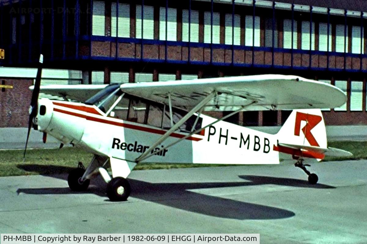 PH-MBB, 1957 Piper PA-18-150 Super Cub C/N 18-5356, Piper PA-18-150 [18-5356] Groningen-Eelde~PH 09/06/1982. Image taken from a slide.